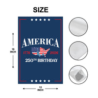 USA 250 Years Garden Flag Double Sided, Patriotic 1776 2026 Yard Sign Flag, American Anniversary Decor, Fourth of July Garden Flag
