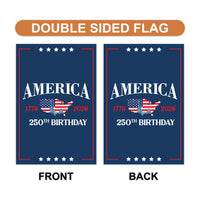 USA 250 Years Garden Flag Double Sided, Patriotic 1776 2026 Yard Sign Flag, American Anniversary Decor, Fourth of July Garden Flag