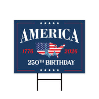 USA 250 Years Yard Sign 2026, Patriotic 1776 2026 Yard Decoration, American Flag Fireworks Lawn Sign, Independence Day Outdoor Decor