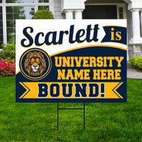 Personalized College Bound Yard Sign Class of 2026, Graduation Yard Sign Senior 2026 Sign, University Bound Grad Sign Outdoor Decoration