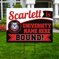 Personalized College Bound Yard Sign Class of 2026, Graduation Yard Sign Senior 2026 Sign, University Bound Grad Sign Outdoor Decoration
