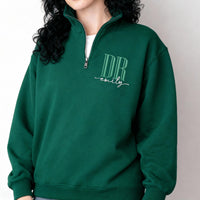 Personalized Doctor Embroidered Quarter Zip Sweatshirt, Custom DR Pullover, Doctor Graduation Gift, Medical School Gift Apparel