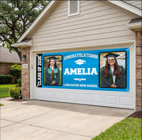 Custom Graduation Banner with Photo Class of 2026, Personalized Graduation Party Banner, Outdoor Graduation Sign Decor
