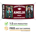 Custom Graduation Banner with Photo Class of 2026, Personalized Graduation Party Banner, Outdoor Graduation Sign Decor