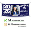 Custom Senior Graduation Banner with Photo Class of 2026, Personalized Graduation Party Banner, School Celebration Vinyl Banner