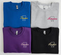 Personalized Dental Embroidered Sweatshirt, Tooth Outline Hoodie, Dental Worker Shirt, Dentist Long Sleeve Shirt, Dental Gift