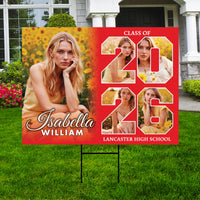 Personalized Graduation Yard Sign 2026 with Photo, Graduate Picture Sign, Class of 2026, Custom Graduation 2026 Yard Sign with Metal H-Stake
