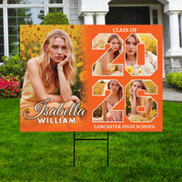 Personalized Graduation Yard Sign 2026 with Photo, Graduate Picture Sign, Class of 2026, Custom Graduation 2026 Yard Sign with Metal H-Stake