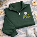 Volleyball Coach Embroidered Quarter Zip Sweatshirt, Personalized Team Coach Pullover, Custom Volleyball Gift for Coaches Apparel