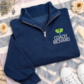 Pickleball Coach Embroidered Quarter Zip Sweatshirt, Custom Name Coach Pullover, Personalized Pickleball Team Coach Gift Apparel