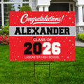 Personalized Graduation Yard Sign 2026, Class of 2026 Custom Name Lawn Sign with Stakes, Senior Graduation Outdoor Yard Decoration