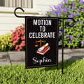 Law Graduation Garden Flag Motion to Celebrate Yard Flag, Personalized Lawyer Graduation Flag, Garden Decor, Law School Grad Gift