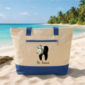 Personalized Dentist Tote Bag with Zipper, Custom Name Tooth Floral Canvas Bag, Dentist Graduation Gift for Women, Dental Hygienist Gift