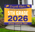 Personalized 5th Grade Graduation Yard Sign 2026, Custom Name School Sign, Elementary Graduation Lawn Decoration, Class of 2026 Yard Sign
