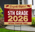Personalized 5th Grade Graduation Yard Sign 2026, Custom Name School Sign, Elementary Graduation Lawn Decoration, Class of 2026 Yard Sign