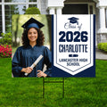 Personalized Graduation Yard Sign 2026 with Photo, Graduate Picture Sign, Class of 2026, Custom Graduation 2026 Yard Sign with Metal H-Stake
