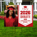 Personalized Graduation Yard Sign 2026 with Photo, Graduate Picture Sign, Class of 2026, Custom Graduation 2026 Yard Sign with Metal H-Stake