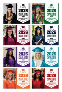 Personalized Graduation Yard Sign 2026 with Photo, Graduate Picture Sign, Class of 2026, Custom Graduation 2026 Yard Sign with Metal H-Stake