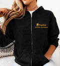 Personalized Dental Assistant Embroidered Zip Up Hoodie, Custom Name Tooth Logo Hoodie, Dental Office Workwear Gift for Women Staff