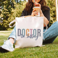Personalized Doctor Tote Bag, Custom Name Doctor Bag, Medical Professional Gift, Doctor Graduation Gift, Healthcare Worker Tote Bag Gift