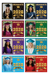 Photo Graduation Yard Sign, Custom Personalized Graduate Decor, Class of 2026, Graduation 2026, School Lawn Sign with Name Photo