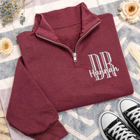 Custom Doctor Embroidered Quarter Zip Sweatshirt, Personalized Dr Name Pullover, Medical Graduation Gift, Healthcare Apparel Outfit