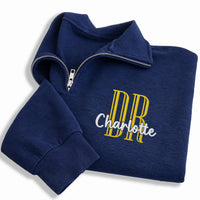 Custom Doctor Embroidered Quarter Zip Sweatshirt, Personalized Dr Name Pullover, Medical Graduation Gift, Healthcare Apparel Outfit