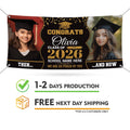 Then and Now Graduation Banner, Custom Photo Vinyl Banner, Class of 2026, Graduation 2026, Personalized School Banner Decor
