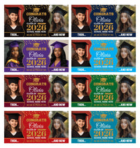 Then and Now Graduation Banner, Custom Photo Vinyl Banner, Class of 2026, Graduation 2026, Personalized School Banner Decor