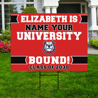 Personalized College Bound Yard Sign Class of 2026, Graduation Yard Sign Senior 2026 Sign, University Bound Grad Sign Outdoor Decoration