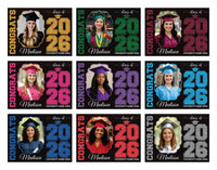 Personalized Graduation Yard Sign 2026 with Photo, Graduate Picture Sign, Class of 2026, Custom Graduation 2026 Yard Sign with Metal H-Stake