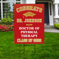 Personalized Graduation Yard Sign 2026, Graduate 2026, Class of 2026, Custom Doctor of Pharmacy Graduation 2026 Yard Sign with Metal H-Stake