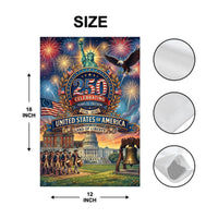 USA 250 Years Garden Flag Double Sided, Patriotic 1776 2026 Yard Sign Flag, American Anniversary Decor, Fourth of July Garden Flag