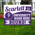 Personalized College Bound Yard Sign Class of 2026, Graduation Yard Sign Senior 2026 Sign, University Bound Grad Sign Outdoor Decoration