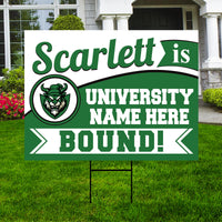 Personalized College Bound Yard Sign Class of 2026, Graduation Yard Sign Senior 2026 Sign, University Bound Grad Sign Outdoor Decoration