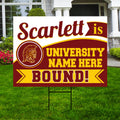 Personalized College Bound Yard Sign Class of 2026, Graduation Yard Sign Senior 2026 Sign, University Bound Grad Sign Outdoor Decoration