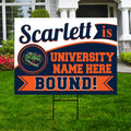 Personalized College Bound Yard Sign Class of 2026, Graduation Yard Sign Senior 2026 Sign, University Bound Grad Sign Outdoor Decoration