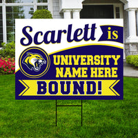 Personalized College Bound Yard Sign Class of 2026, Graduation Yard Sign Senior 2026 Sign, University Bound Grad Sign Outdoor Decoration