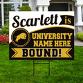 Personalized College Bound Yard Sign Class of 2026, Graduation Yard Sign Senior 2026 Sign, University Bound Grad Sign Outdoor Decoration