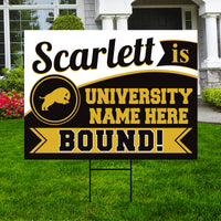 Personalized College Bound Yard Sign Class of 2026, Graduation Yard Sign Senior 2026 Sign, University Bound Grad Sign Outdoor Decoration