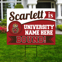 Personalized College Bound Yard Sign Class of 2026, Graduation Yard Sign Senior 2026 Sign, University Bound Grad Sign Outdoor Decoration