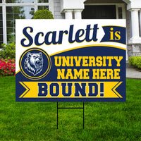 Personalized College Bound Yard Sign Class of 2026, Graduation Yard Sign Senior 2026 Sign, University Bound Grad Sign Outdoor Decoration