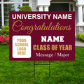 Personalized Graduation College Yard Sign 2026, College Bound Sign, Class of 2026, Custom Graduation 2026 Yard Sign with Metal H-Stake