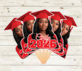 Custom Face Fans With Wooden Handle, Graduation Head, Grad Face Fans, Class of 2026 Head Fans, Graduation Faces on a Stick