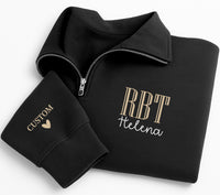 Respiratory Therapist RBT Embroidered Quarter Zip Sweatshirt, Personalized Name Medical Pullover, Healthcare Worker Gift, Custom RBT Apparel