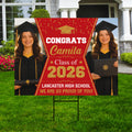 Photo Graduation Yard Sign, Custom Personalized Congrats Decor, Class of 2026, Graduation 2026, School Lawn Sign with Name Photo
