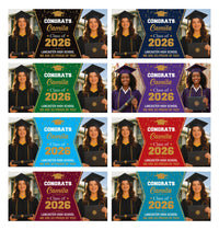 Photo Graduation Banner, Custom Personalized Congrats Decor, Class of 2026, Graduation 2026, School Vinyl Banner with Name Photo