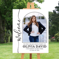Graduation Welcome Sign, Custom Photo Foam Board Sign, Class of 2026, Graduation 2026, Personalized Party Entrance Decor with Name
