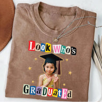 Personalized Graduation Shirt, Look Who Graduated Shirt, Vintage Photo Tee, Graduation Mom Dad Shirt, Graduation Shirt, Gifts for Family