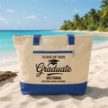 Graduation Tote Bag with Zipper, Personalized Class of 2026 Tote Bag, Custom Senior Graduate Gift, College High School Bag